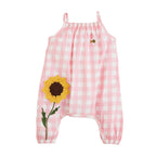 Pink Checkered Sunflower Baby Longall