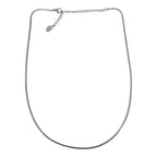 Micro Herringbone Necklace- Silver