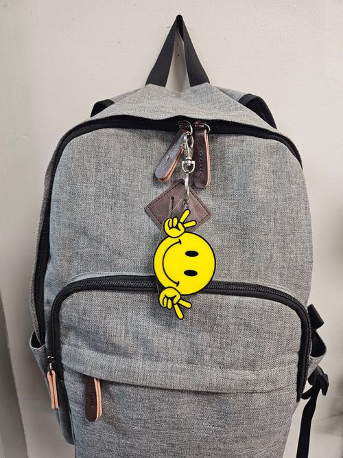 Smiley Face Keychain - Bag Tag