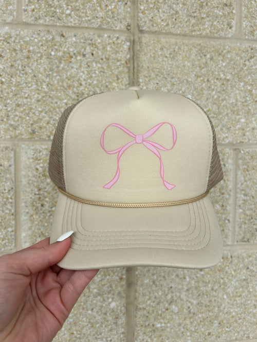 Pink Bow Trucker Hat - Pineapple Original