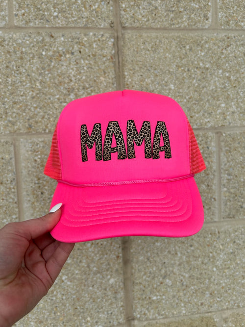 Cheetah Print Mama Trucker Hat - Pineapple Original