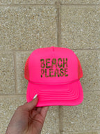 Beach Please Trucker Hat - Pineapple Original