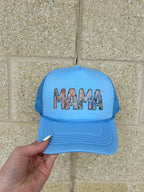 Floral Print Mama Trucker Hat - Pineapple Original