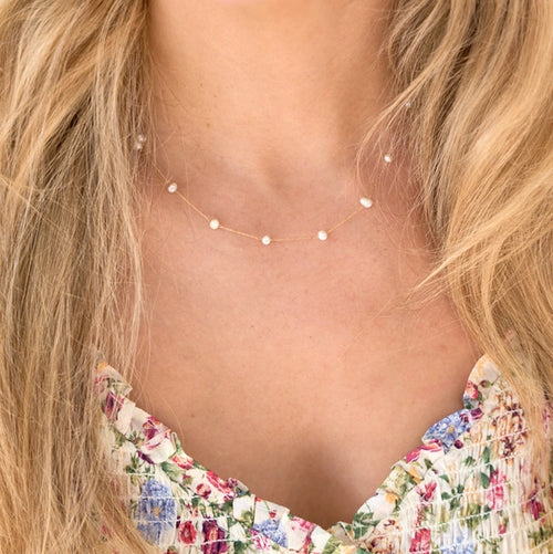 Camille Pearl Necklace- Gold