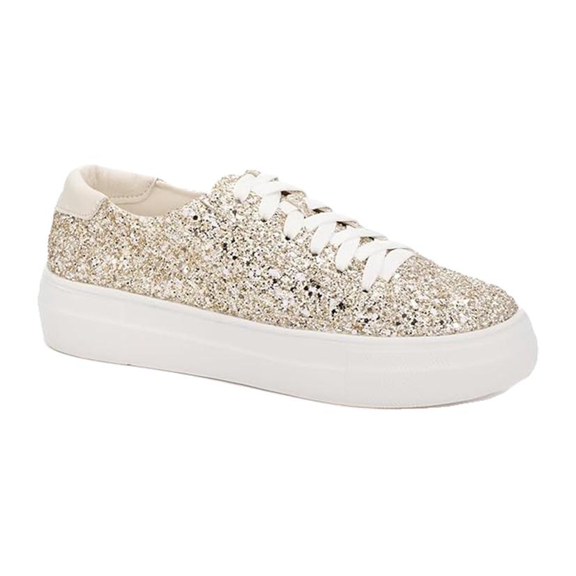 Glaring Gold Chunky Glitter Shoe - Corkeys – Paisley Pineapple