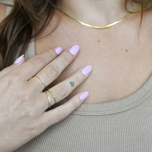 Heart Gold Filled Stackable Ring