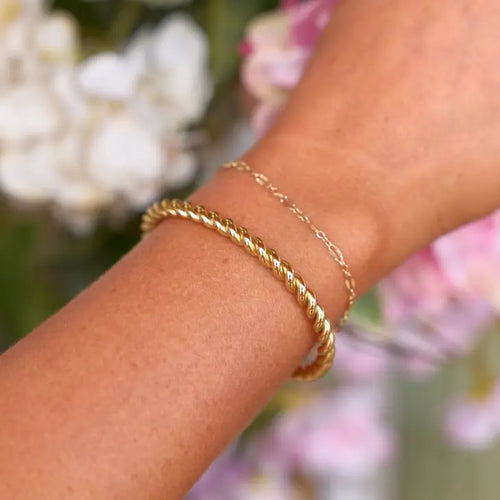 Golden Braided Bangle