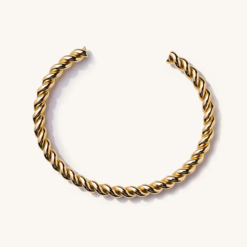 Golden Braided Bangle