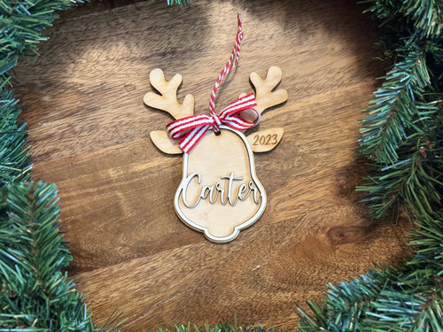 Personalized Named Reindeer Ornament