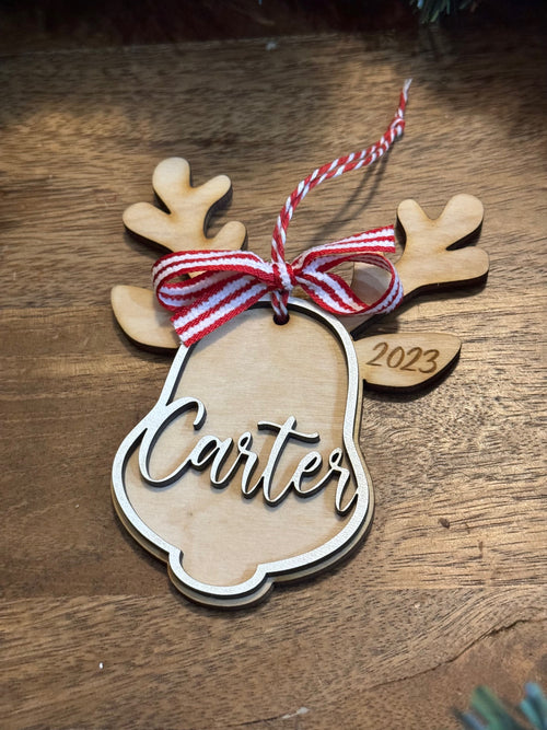 Personalized Named Reindeer Ornament