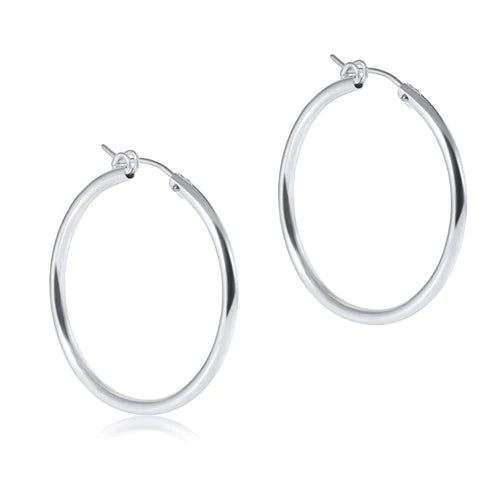 Round Sterling 1.25" Hoop- Smooth