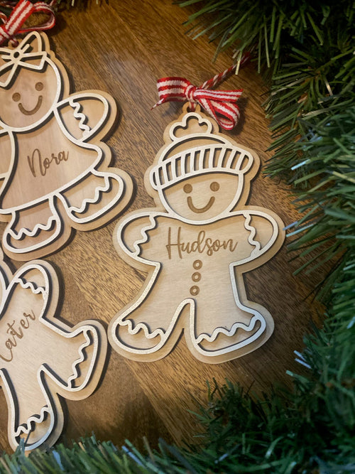 Personalized Name Gingerbread Man Ornament