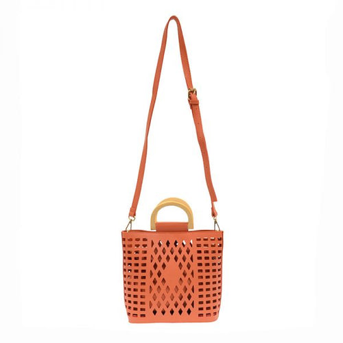 Coral Madison Cut Out Tote