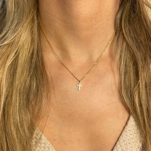 Crystal Cross Necklace - Waterproof