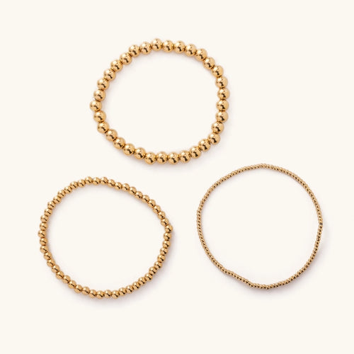 Waterproof Gold Ball Bracelets-Large