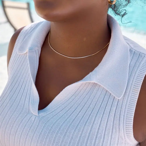 Micro Tennis Necklace - Waterproof