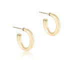 Round Gold 1" Post Hoop- 4mm Smooth