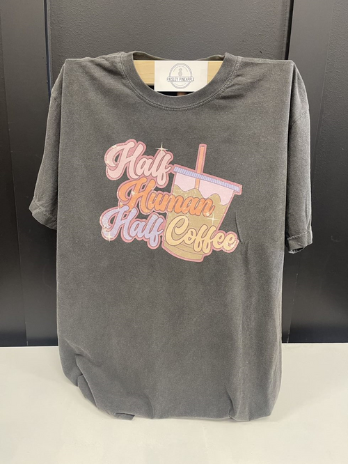 Half Human Half Coffee T-Shirt - Pineapple Original