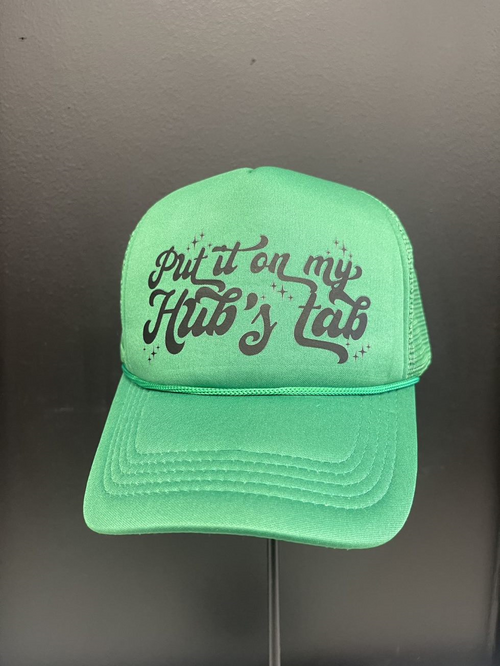 Put It On My Husbands Tab Trucker Hat - Pineapple Original