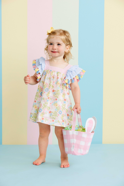 Tassel Gauze Bunny Toddler Dress