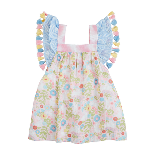 Tassel Gauze Bunny Toddler Dress