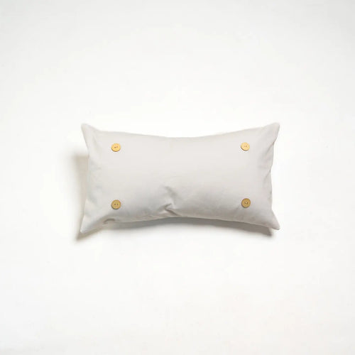 Lumbar Button Pillow - Lucky Bird